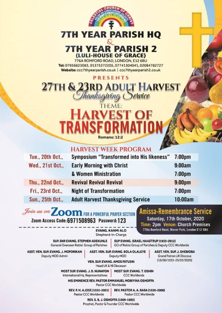 ccc 7th year parish house of grace adult harvest 2020